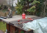 Gartenhaus aufbauen Reparatur Gartenhaus